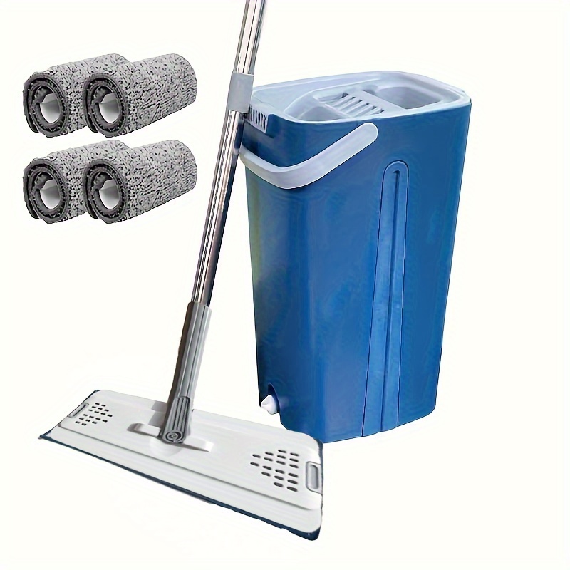 Mopa con pulverizador de agua, herramientas de limpieza para el hogar,  fregonas planas perezosas, limpiador de suelo con almohadillas de  microfibra reutilizable…