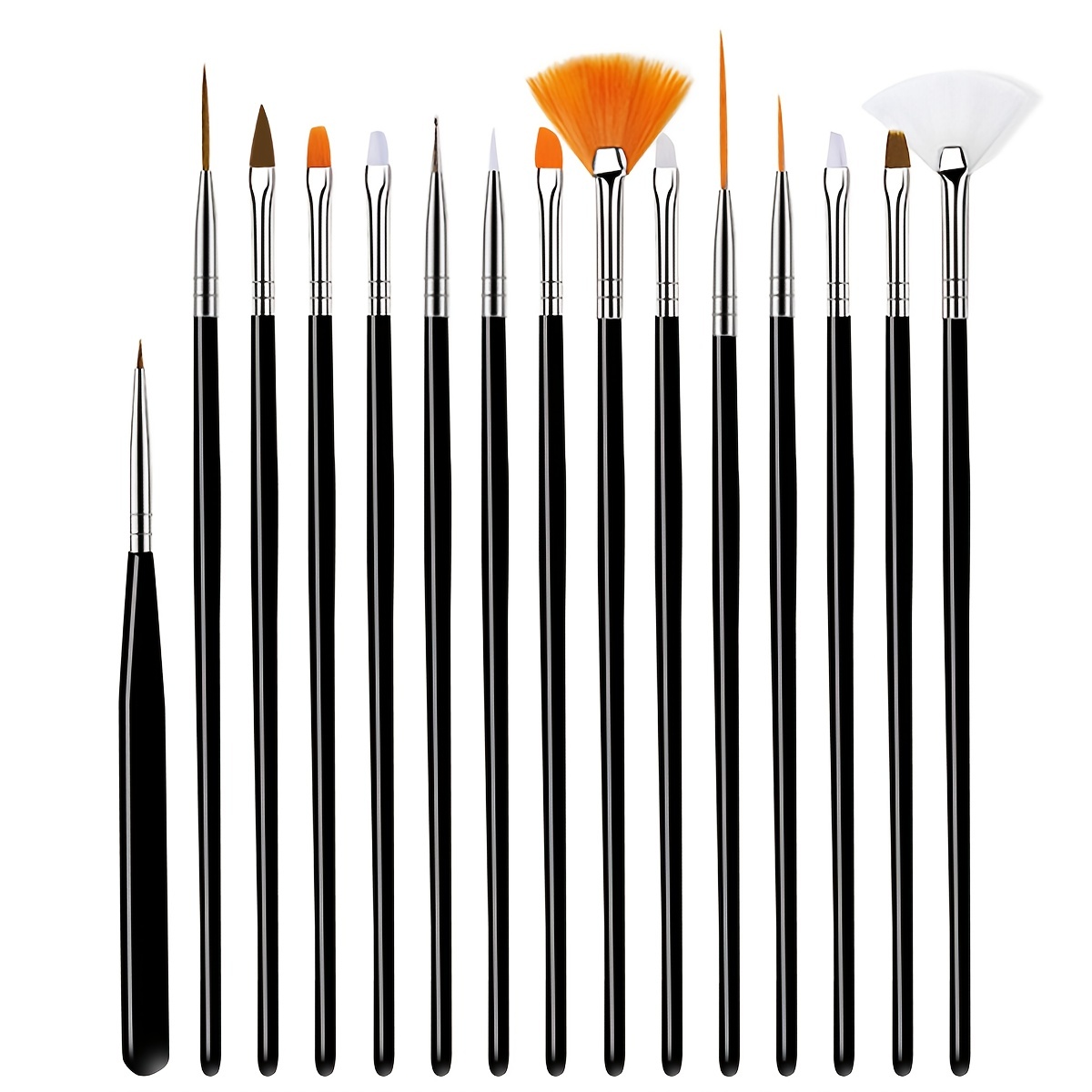 

15pcs Multipurpose Detail Hook Line Art Paint Brush Set For Oil Painting Watercolor Painting Art Painting, Arts Supplies, School Supplies