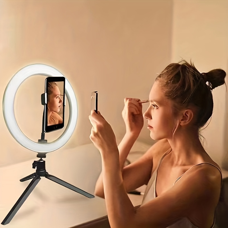 1 Anillo Luz Led Selfie Lámpara Anillo Usb Regulable Soporte - Temu