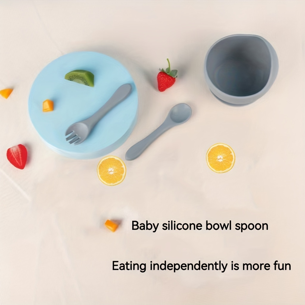 Baby Silicone Bowls With Suction Toddler Bowls And Spoons - Temu