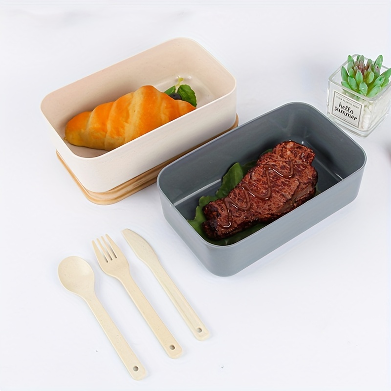 Rectangle Rice Shell Lunch Box, Hand Wash, Tableware Meal Box