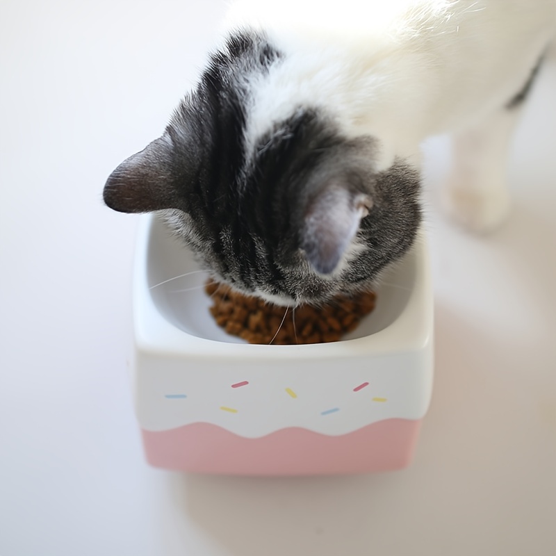 Pet Bowl Slanting Adjustable Lifting Ceramic Cat Bowl Cat - Temu