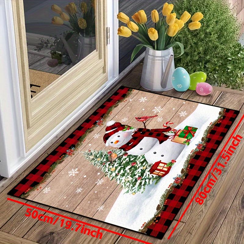 Non slip Doormat Welcome Mat Merry Christmas Snowman Xmas - Temu