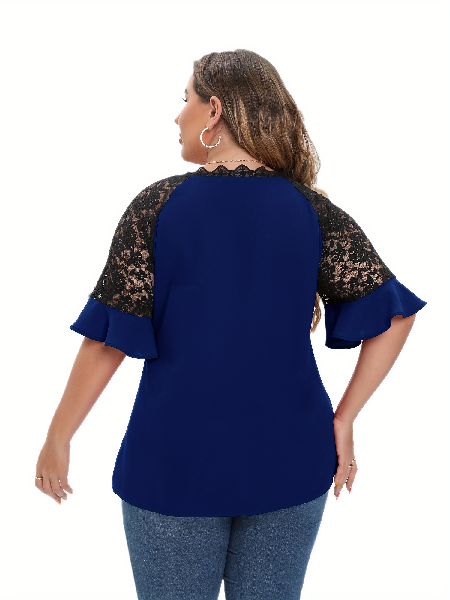 Buy Curwish SBB-01B Beautiful Basis Royal Blue with Lace T-Shirt