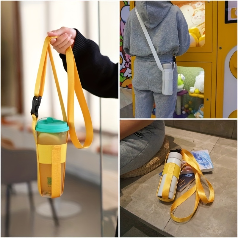 Rianpesn Porte-Bouteille d'eau - Housse pour Bouteille d'eau avec  Sangle,Réglable Épaule Main Bandoulière Sling Manches Sports Bouteille  d'eau