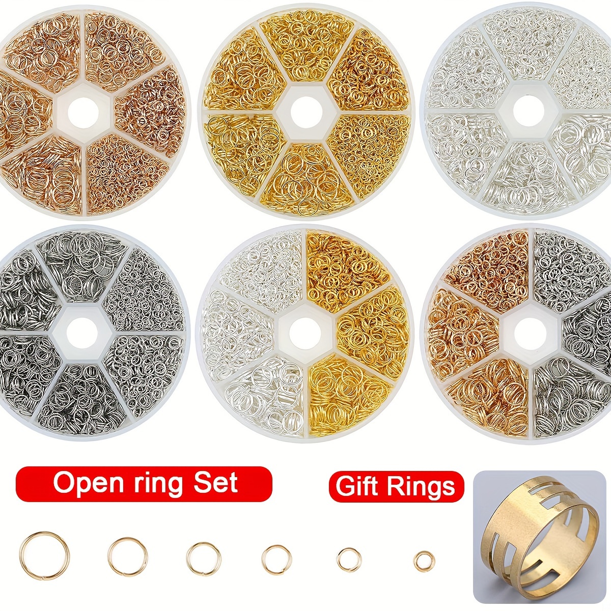 Jump Rings for Jewelry Making Kit 1500pcs Jewelry Repair Kit for