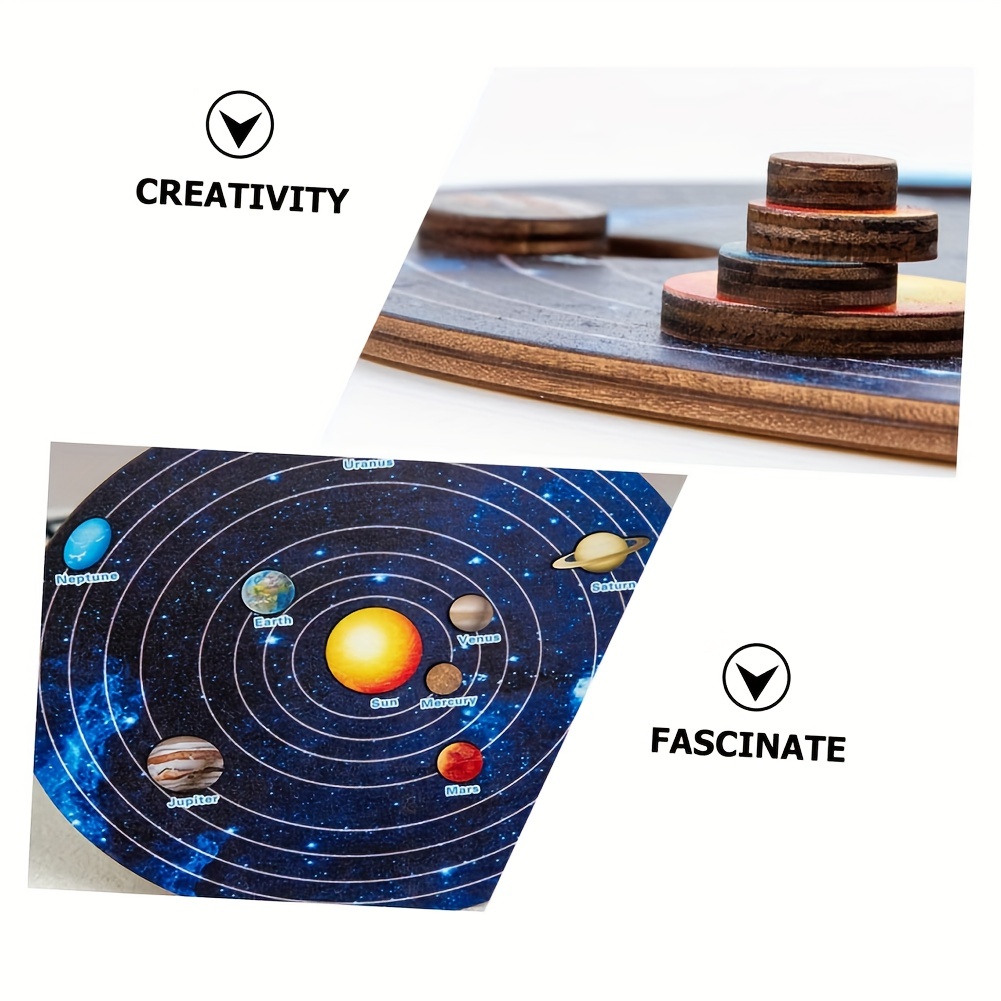 Wooden Solar System Puzzle for Kids Parties & Play