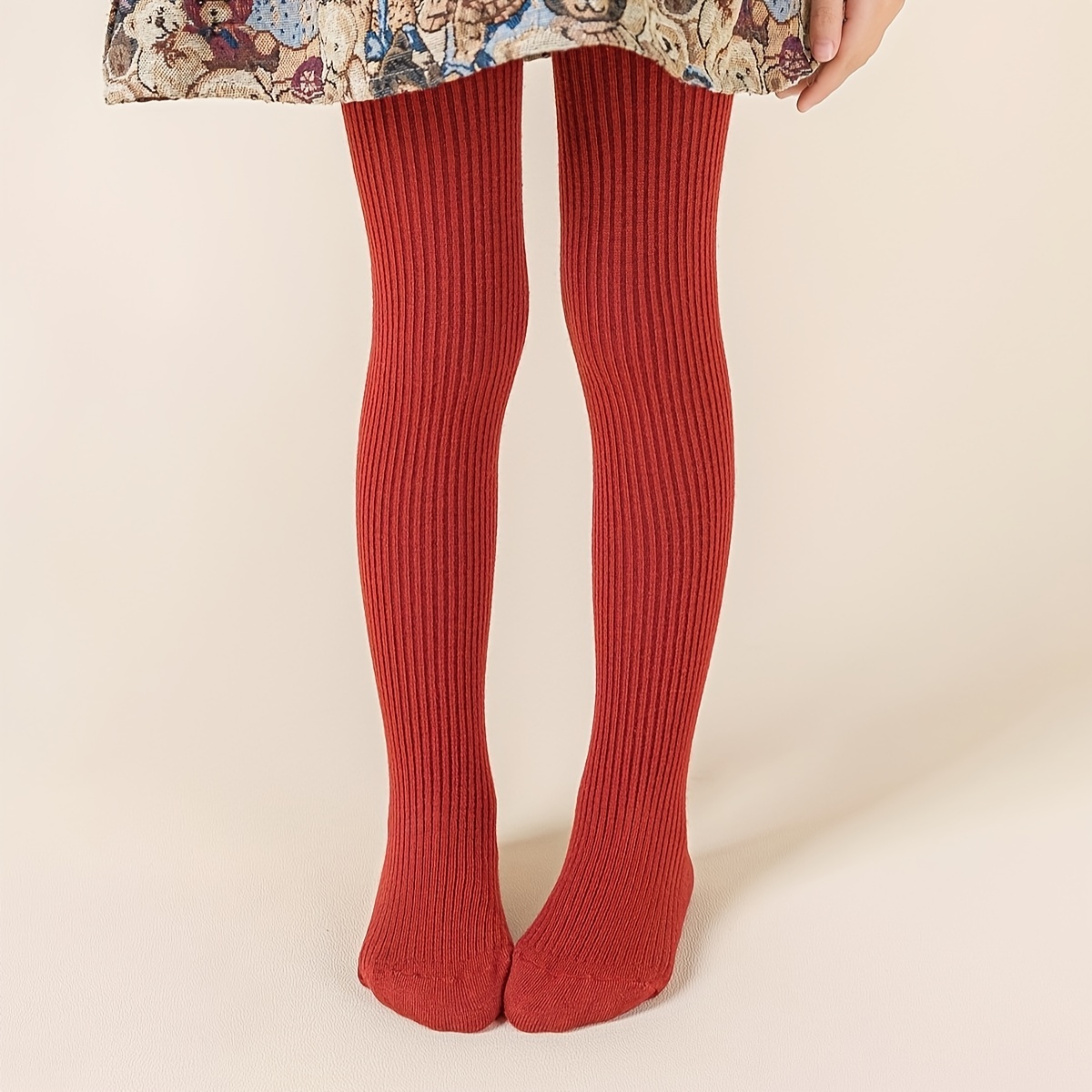 DESIGNER GIRL Striped Women Red Tights - Buy DESIGNER GIRL Striped