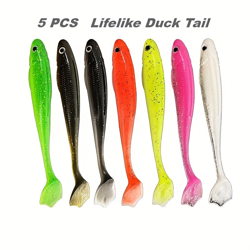 Bright Colored Paddle Tail Swimbaits Bass Trout Walleye - Temu