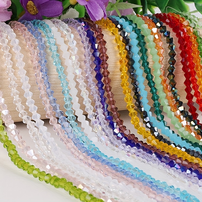 Glass Bicone Beads 4mm. Beads for Bracelets Earrings 