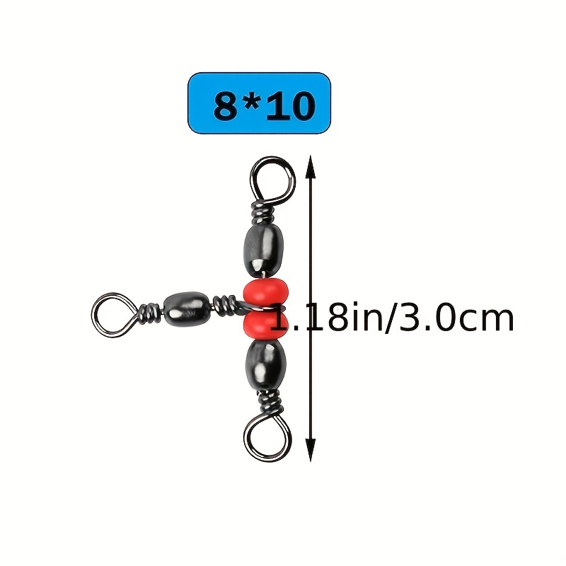 50pcs T Shape Fishing Swivel Ring Way Swivel Cross Line Connector Fishing  Tackle 90 Days Buyer Protection Temu France
