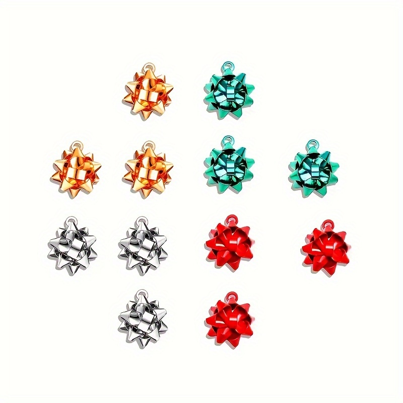 Christmas Charms For Jewelry Making Red Green Xmas Bow - Temu