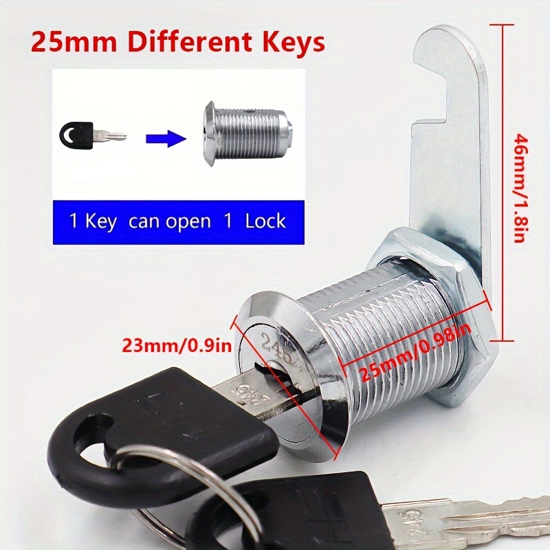 Desk Drawer Lock, Wardrobe Locks With 2 Keys