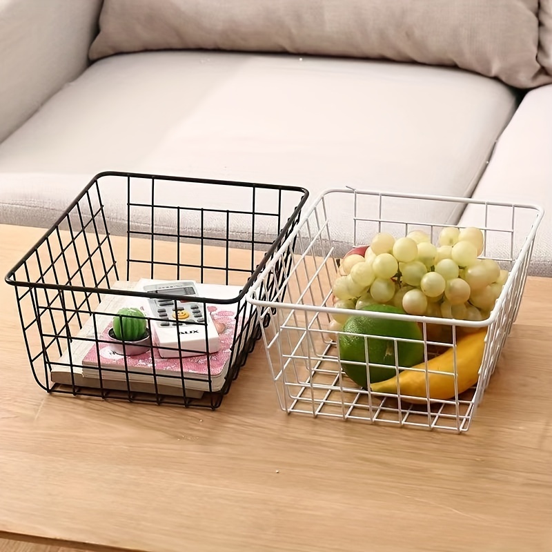 Wire Storage Baskets, Household Pantry Baskets, Wire Baskets For Organizing  Countertop, Closet And Bedroom, Make Life Tidier Metal Basket, Household  Bathroom Kitchen Supplies - Temu