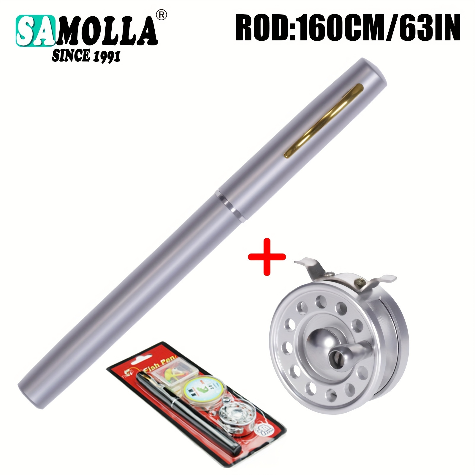 Telescopic Mini Fishing Pole Reel Combo Pen Shape Foldable