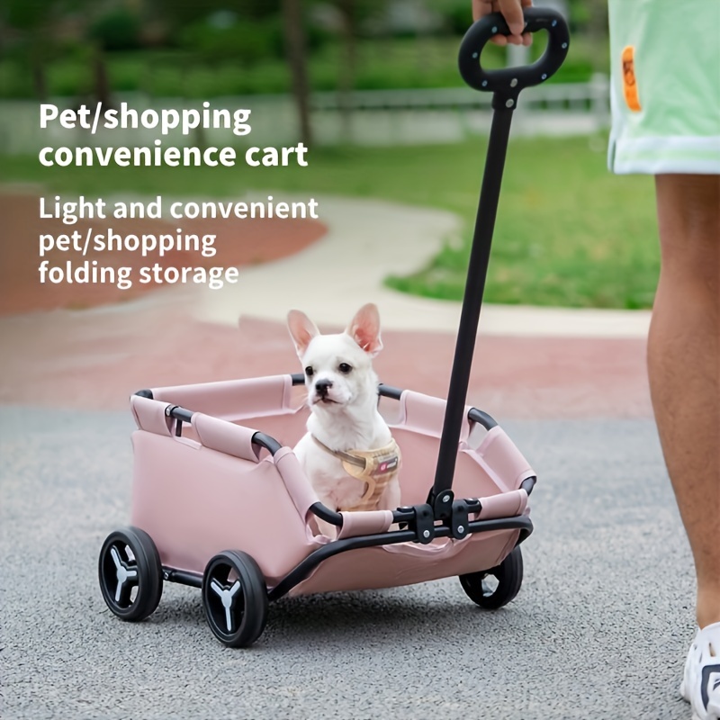 Cochecito de transporte para perros y gatos, carrito ligero y transpirable  para exteriores, plegable, 3 colores