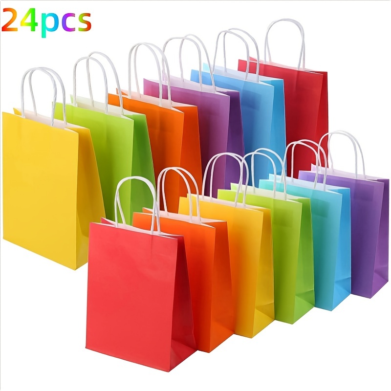 Reli. Paper Gift Bags | 100 Pcs Bulk | Small - 7x3.15x8 | Small Paper Bags