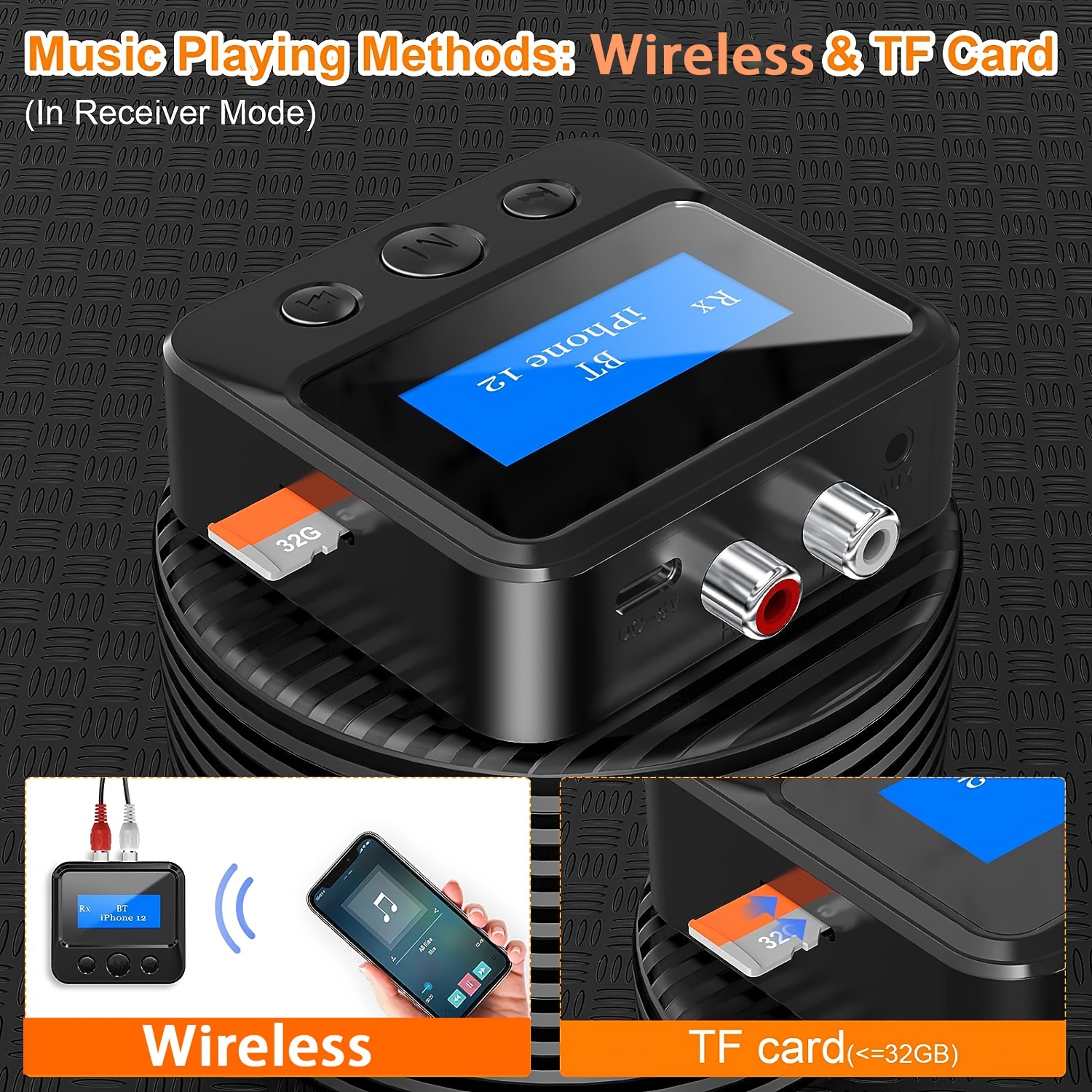 Wireless Transmitter Receiver 5.0 Audio Receiver Display - Temu