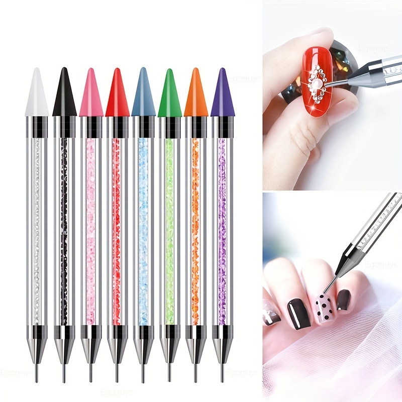 Nail Rhinestone Picker Dotting Tool Dual ended Pen Diy Nail - Temu