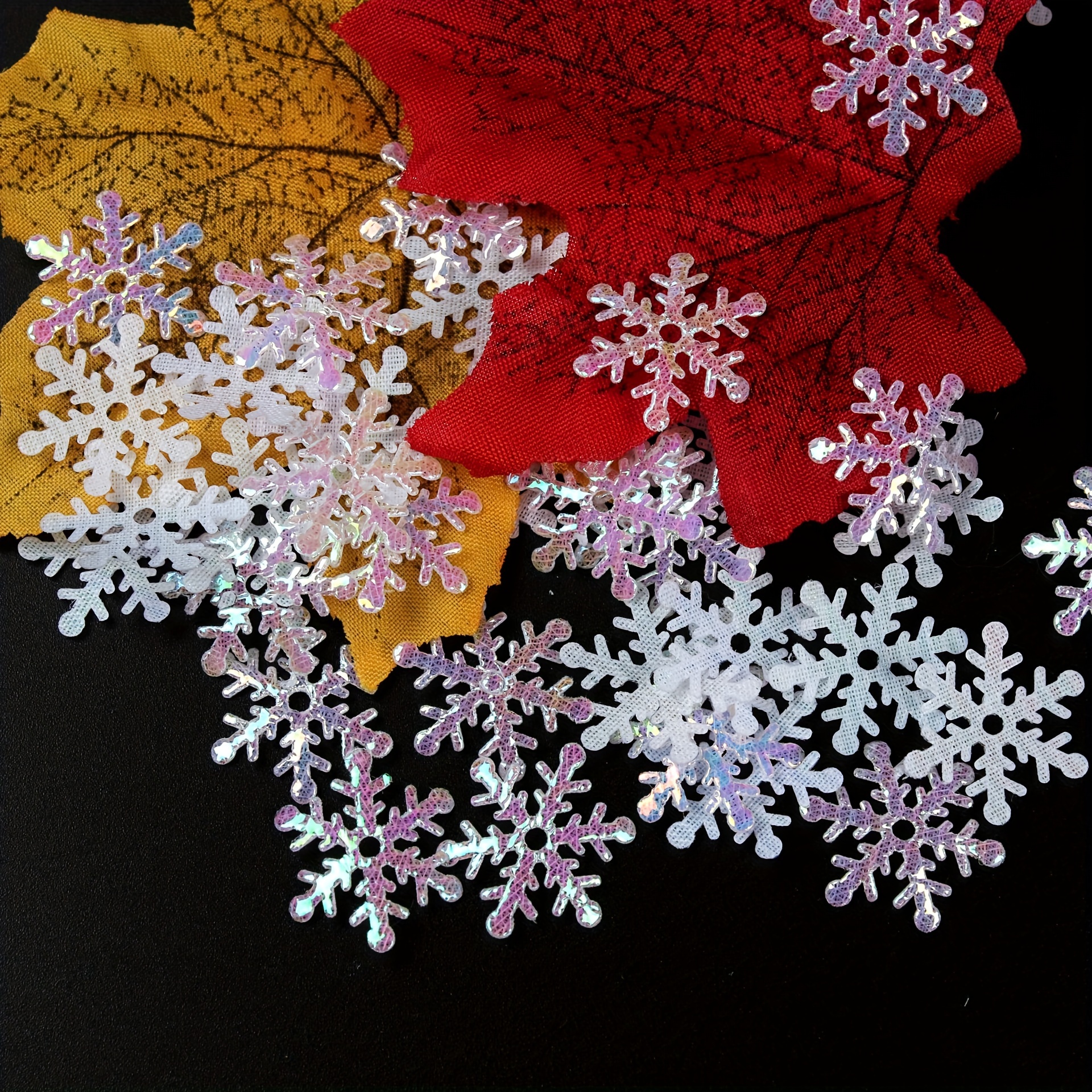  200Pcs Snowflakes Confetti Decorations for Winter