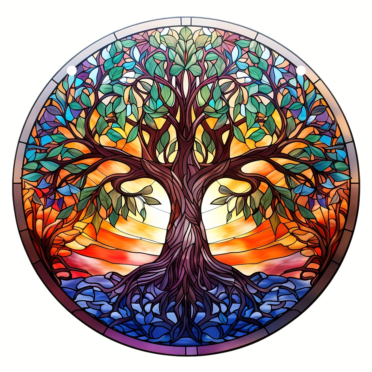 Stained Glass Tree Of Life Suncatcher - Four Seasons Theme