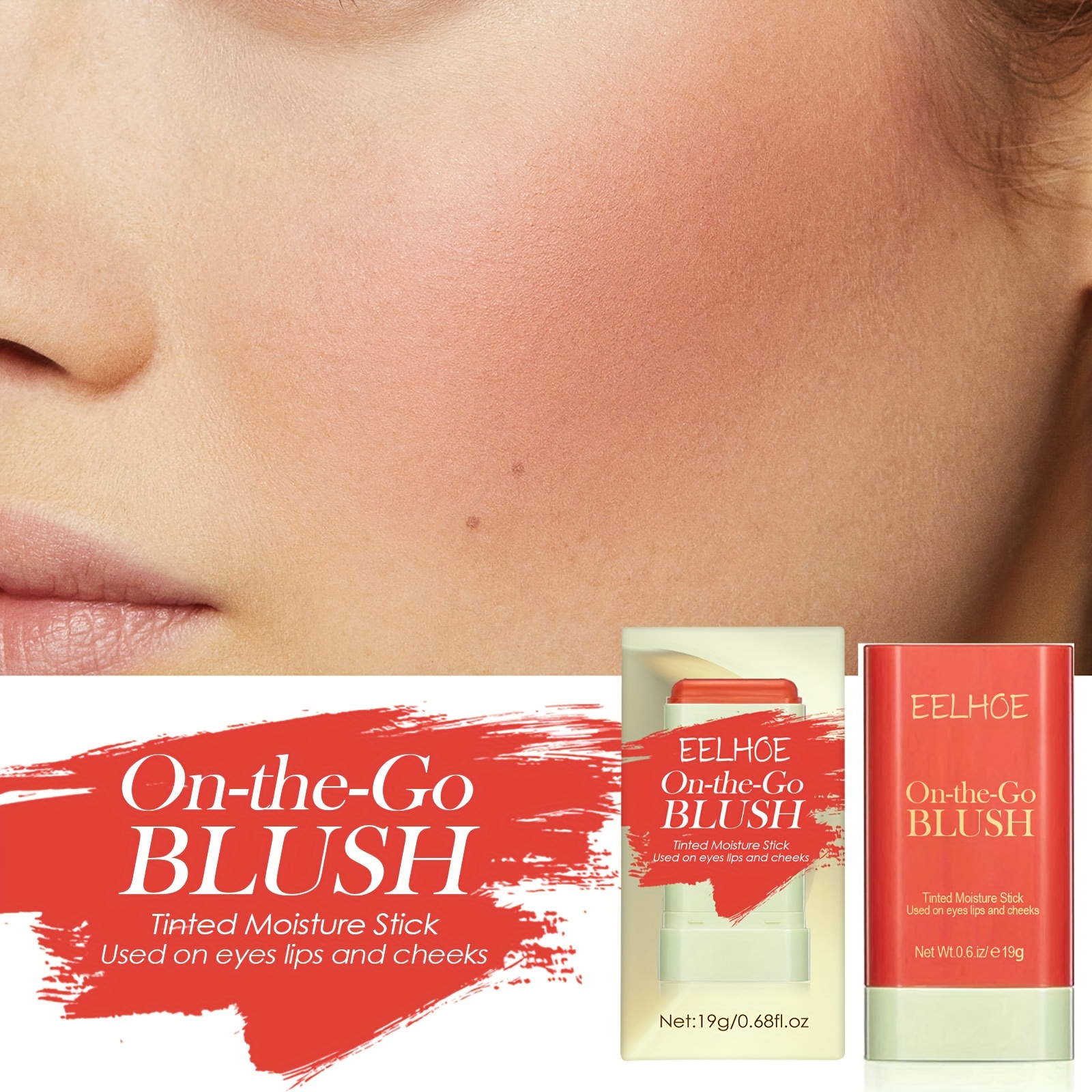 Delicate Waterproof Blush Stick for Brightening Contouring