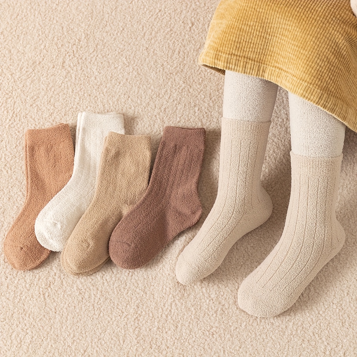 Cute Girls Socks Winter Warm Thick Furry Home Sleep Socks - Temu