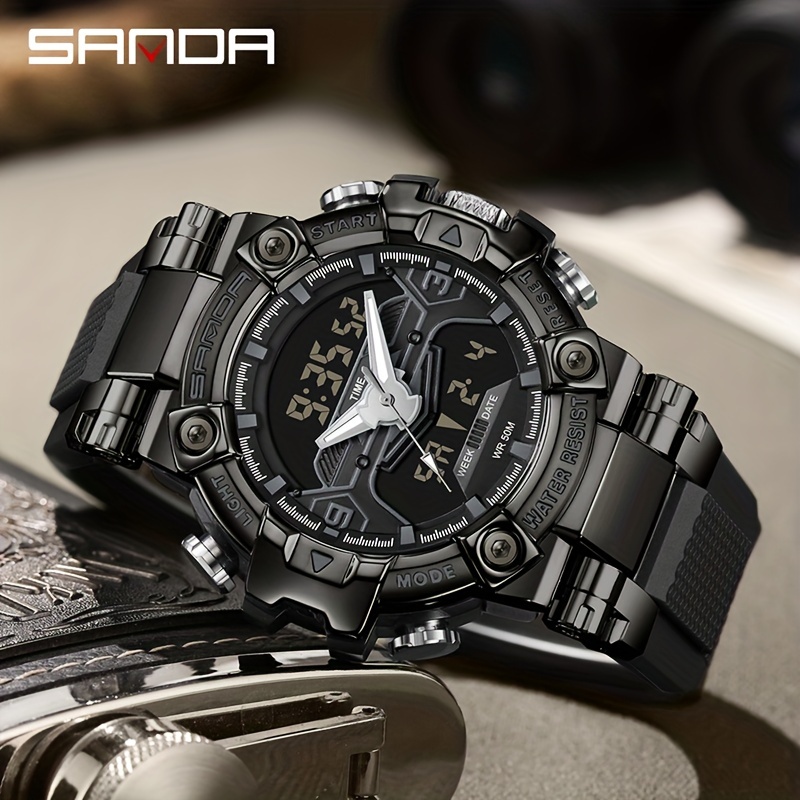 Sanda Boy's Instrument Dials Display Sports Reloj Natación - Temu