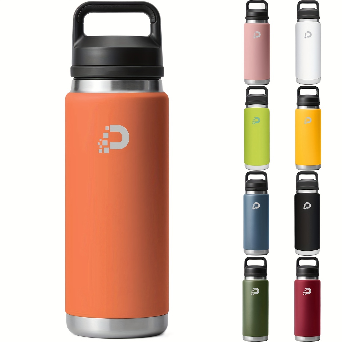 Double Wall Vacuum Insulated Water Bottle With Handle - Reusable