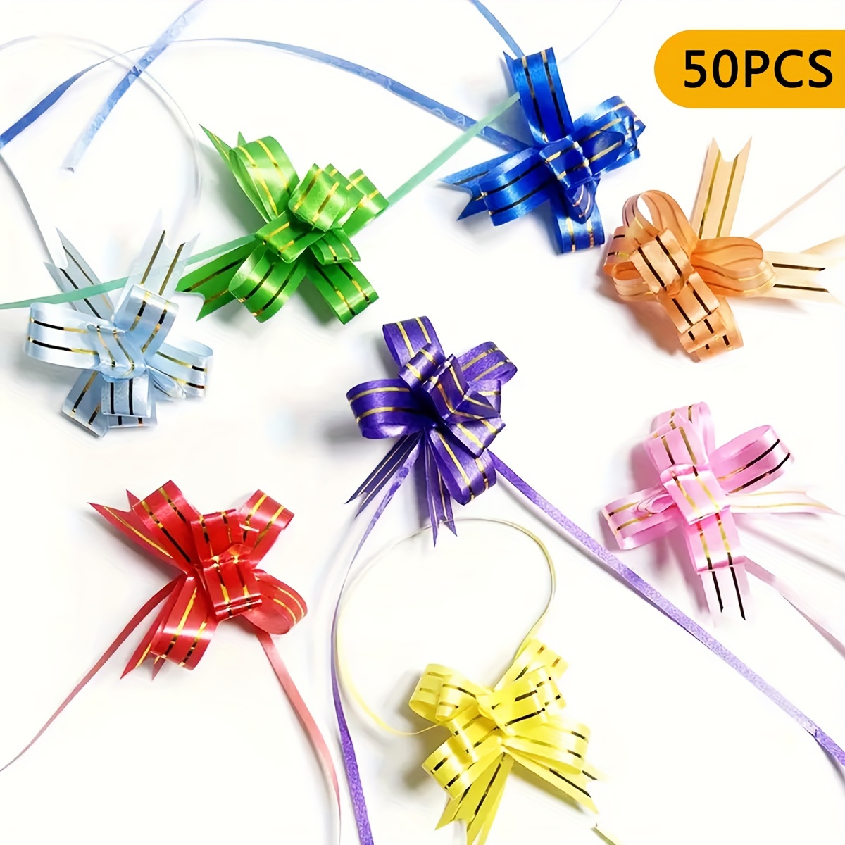 100pcs plastic bows for gifts Gift Ribbon Knot Ribbon Knot for Gift Wrapping