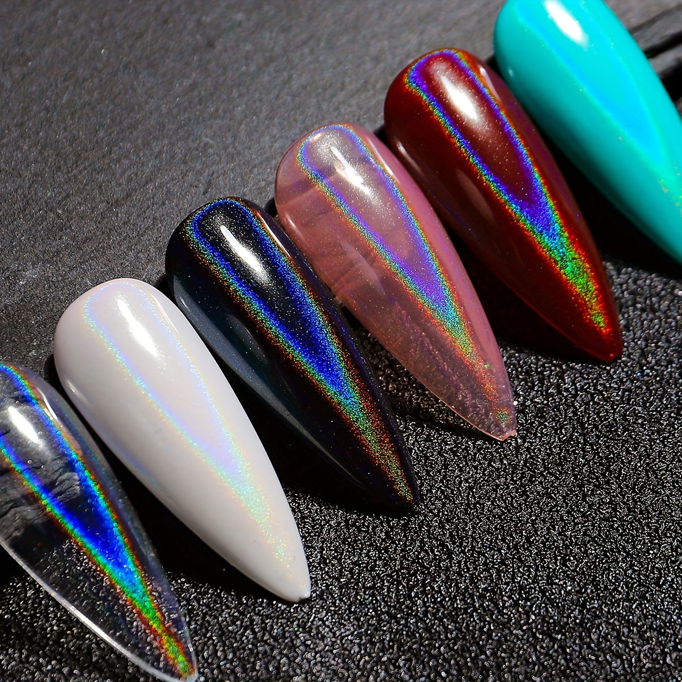 Magic Mirror Chrome Nail Powder Holographic Laser Nail - Temu