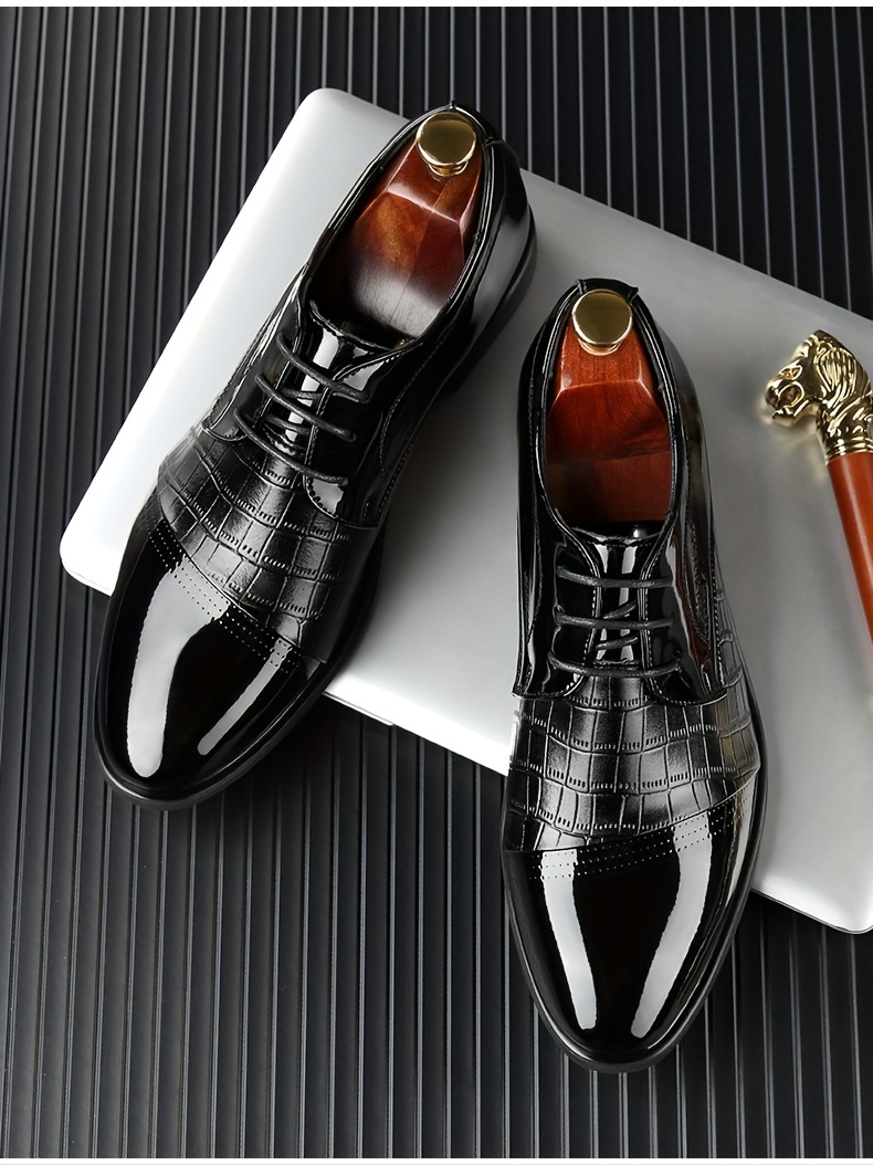 Mens Derby Shoes Lace Front Dress Shoes Men Business Formal Wedding