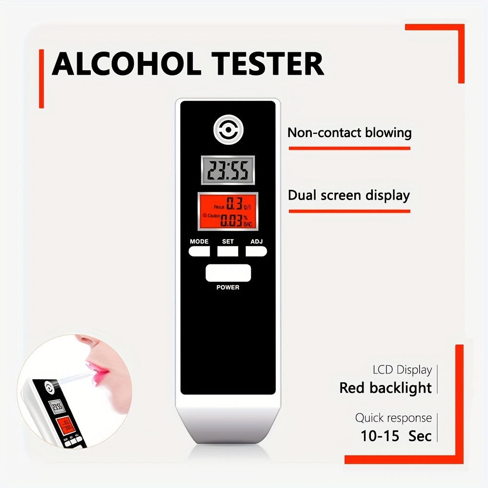 1pc Mini Polizei Digital Lcd Bildschirm Atem Alkohol Tester Alkoholtester  Patent At6000 Alkohol Tester Mit Lcd Display Keine Batterie - Auto - Temu  Germany