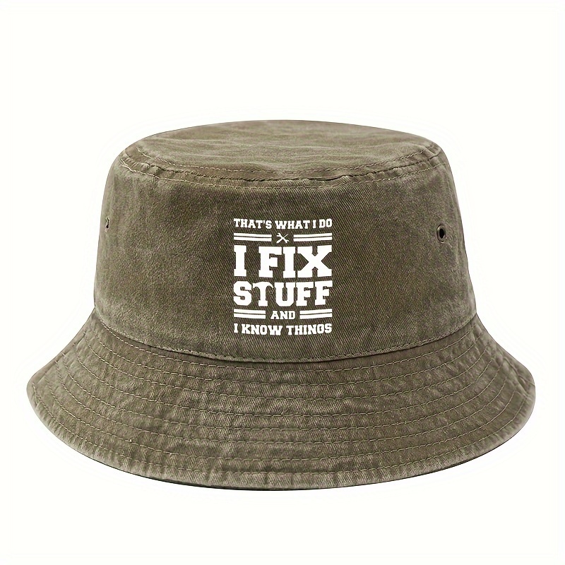 1pc Trendy And Popular Ifix Stuff Printed Bucket Hat For Men And Women  Suitable For Outdoor Camping Sports And Sun Protection Commonly Worn By  Truck Drivers And Fishermen - Jewelry & Accessories 