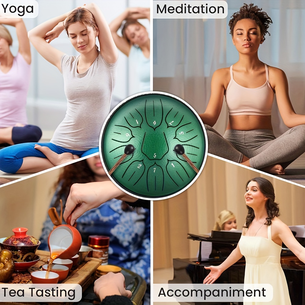 14 Note Handpan Drum Yoga Ethereal Drum Meditation - Temu