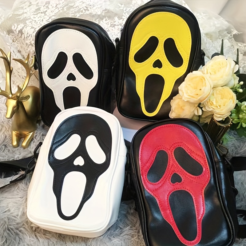 Niche Skull Pattern Messenger Bag, Flap Shoulder Bag For Halloween, Trendy Gothic  Bag - Temu