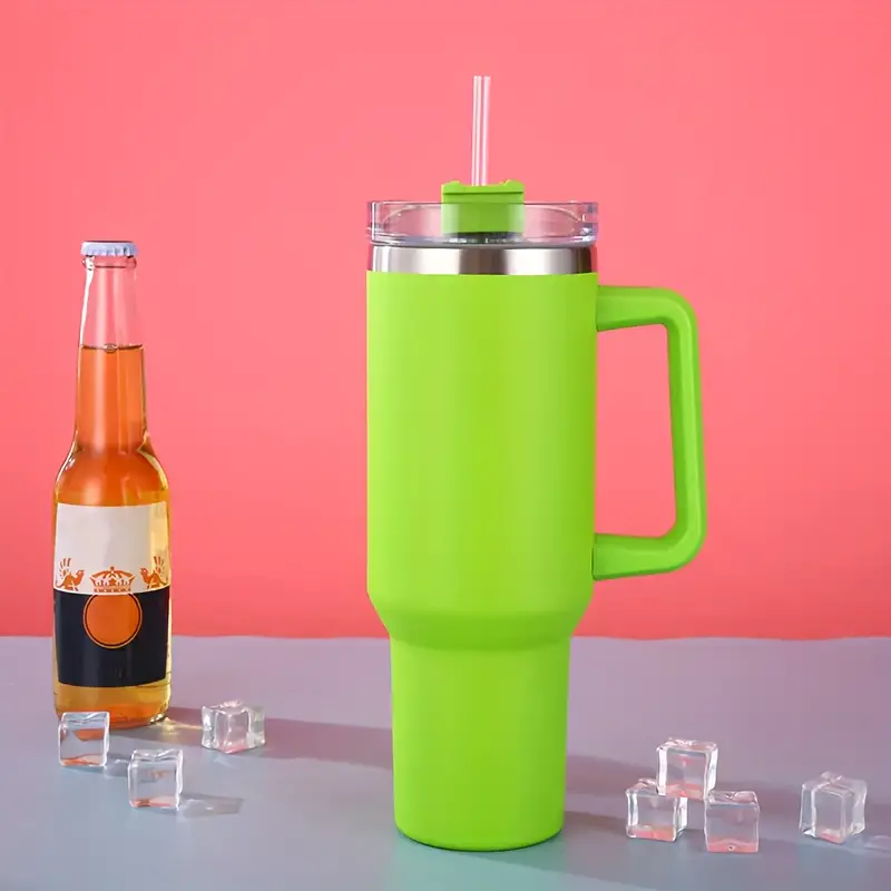 Car Cup Stainless Steel Double Wall Tumbler With Lid And - Temu