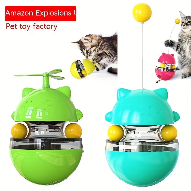 Interctive Cat Tumbler Treat Dispenser Toy Infared 3 in 1 Toy