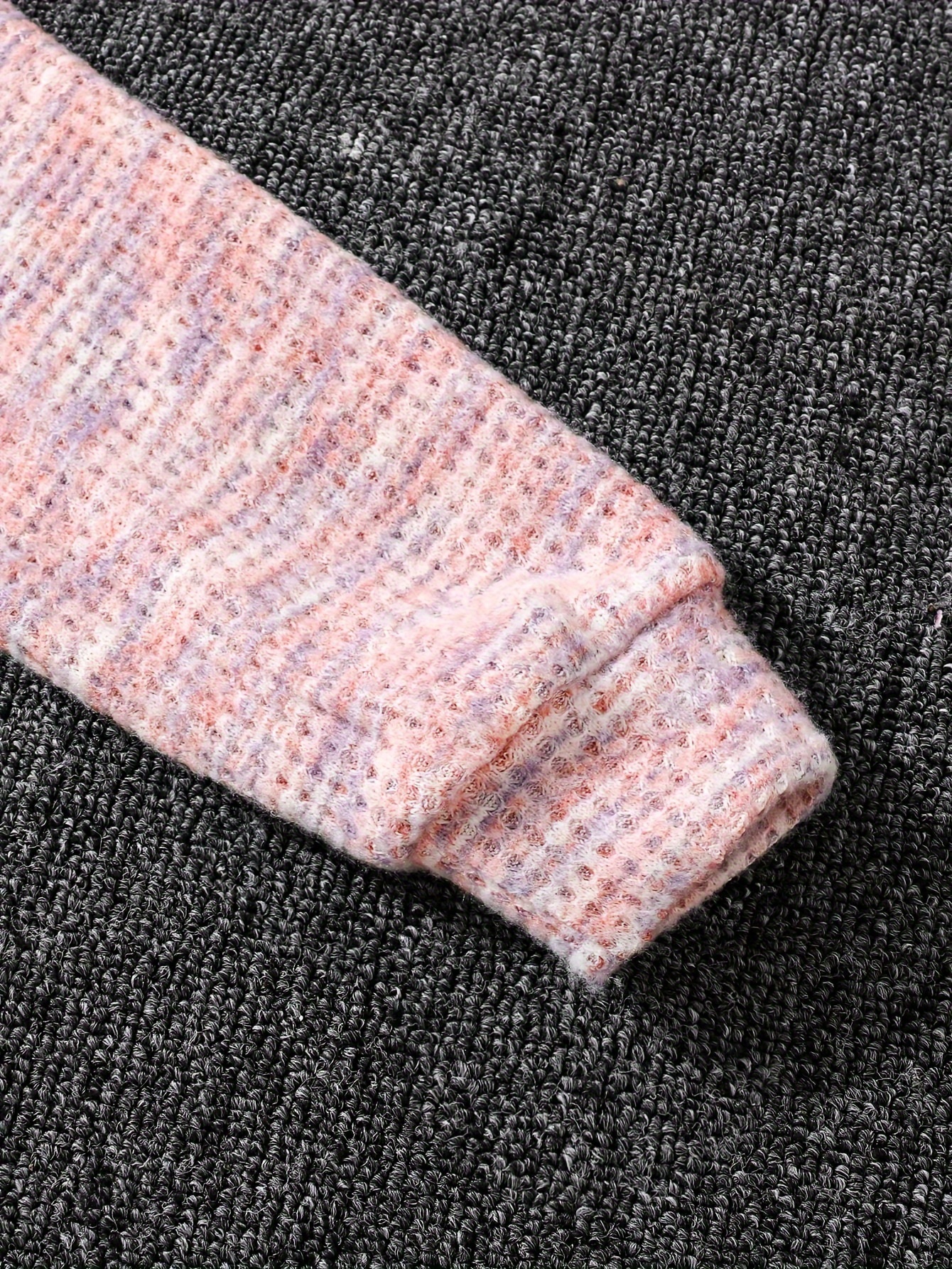 Soft Comfy:girls Colorful Waffle Knit Sweater Short Length V - Temu