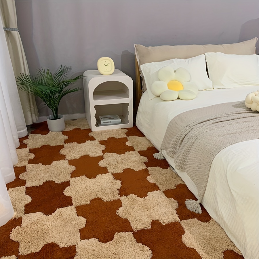 12pcs/set, Puzzle Carpet, Bedroom Floor Mat, Ins Style Block Rug