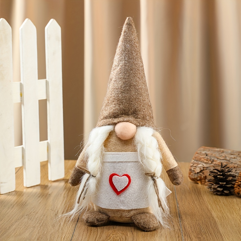 Happy Birthday Faceless Gnomes Doll with Cake, Plush Tomte Birthday Gifts  Handmade Scandinavian Party Hat Home Ornaments 