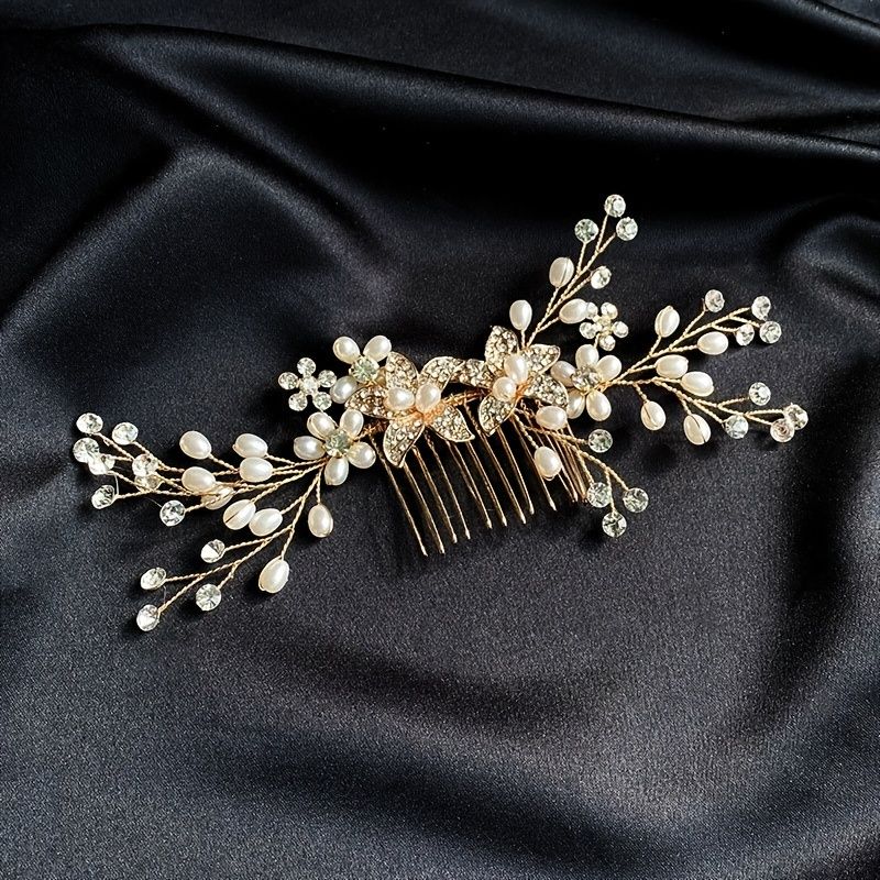 Women's Side Comb Hair Comb Decor Hair Comb Elegant Fashion Style Comb Hair  Accessories Wedding Headdress - Beauty & Personal Care - Temu