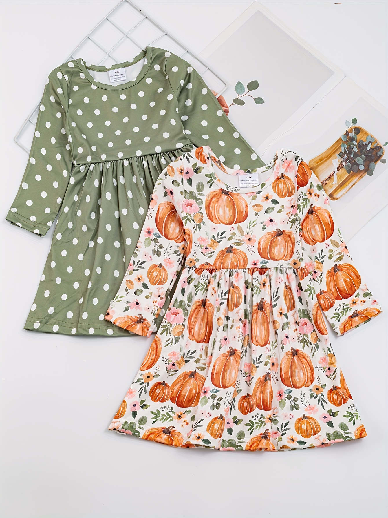 stylike girls halloween thanksgiving dress pumpkin print - Temu Trkiye