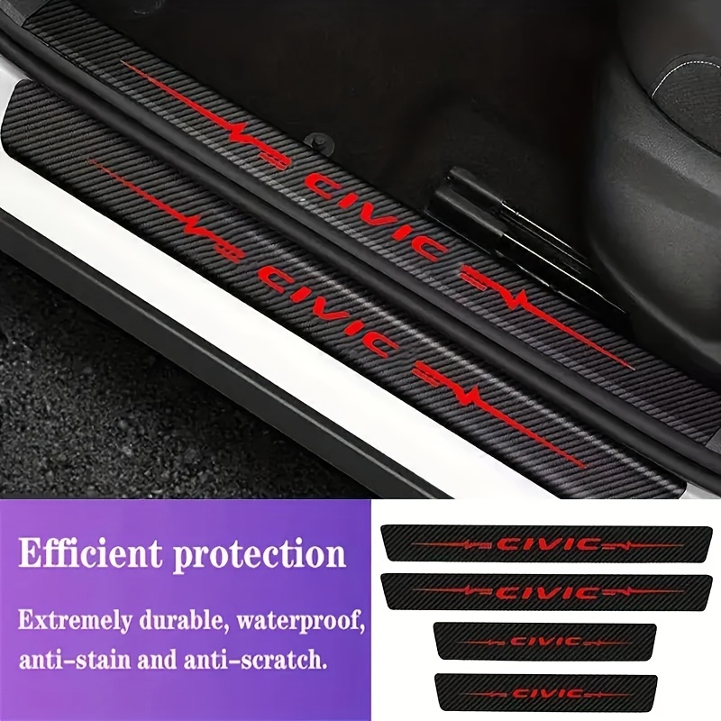 For Honda Civic Car Accessories Door Sill Strip Protector Scuff Plate Cover  2022