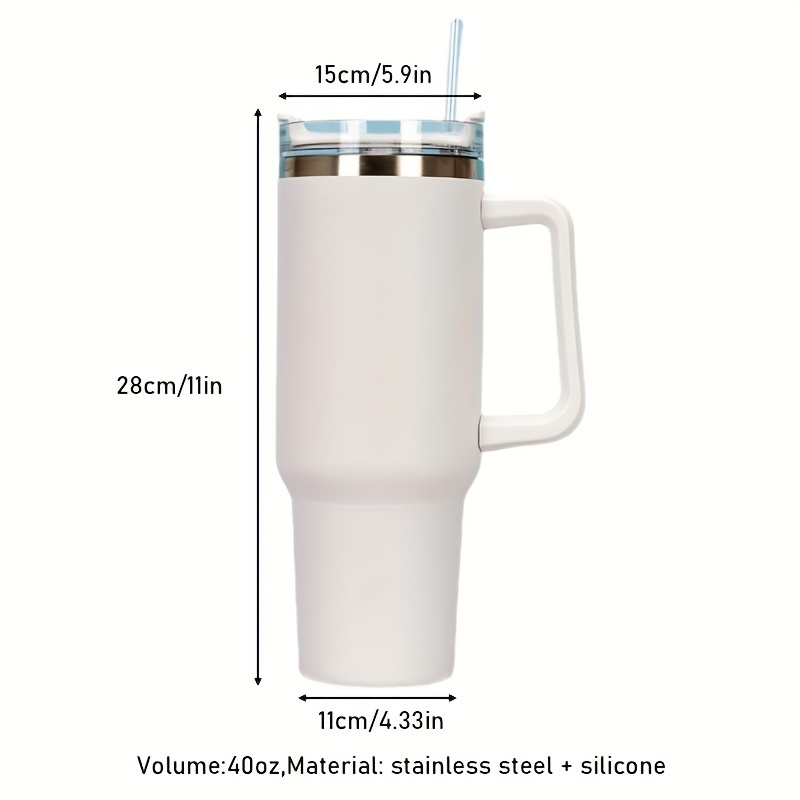 Portable 304 Stainless Steel Insulation Cup Vacuum Cup, 40oz Large Capacity  Sports Water Bottle For Outdoor Camping Travel