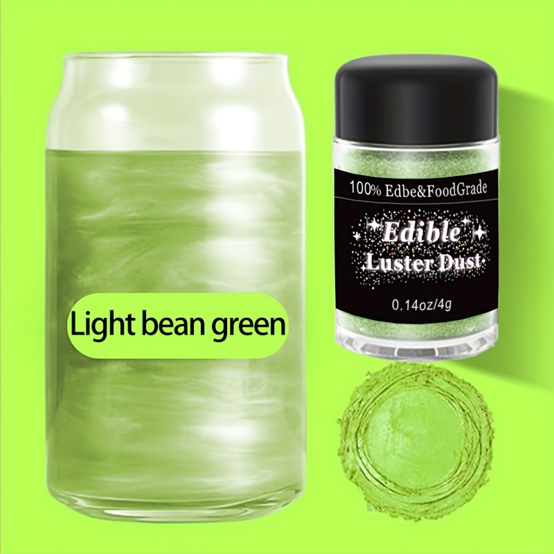 Green Iridescent Edible Glitter Dust for Drinks