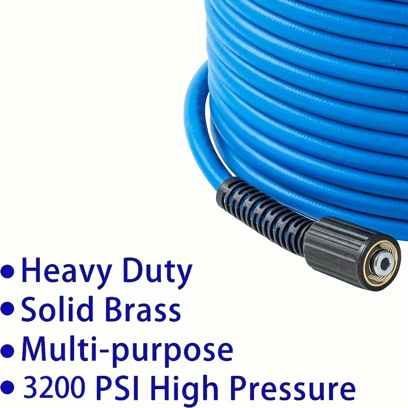 1 Set High Pressure Washer Hose, 6090PSI M22-14mm Power Washer Extension  Hose, Car Wash Water Pipe With 5pcs Fitting, Sturdy And Wear-resistant,  Suita
