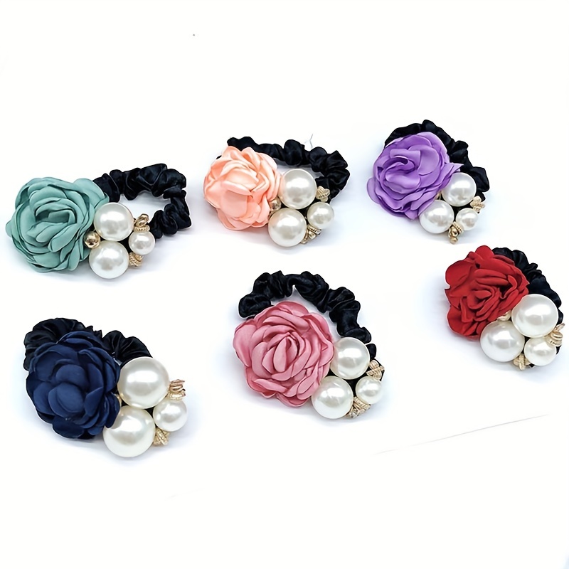 Navy Blue Pearl Hair Clips