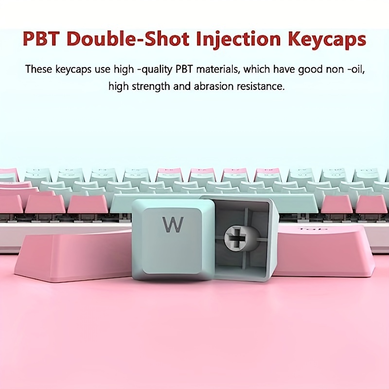 117 Key Custom PBT Keycap Set Double Shot OEM Profile for  61/68/87/98/100/104Key Compact TKL 60% or Full Size Cherry MX Gateron Kailh  Outemu Cross