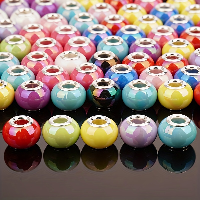 Resin Large Holed Bead - Mixed - Resin - Beads -Riverside Beads